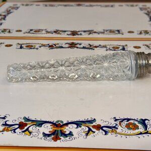 vintage cut glass "lay-down" scent bottle or perfume flask